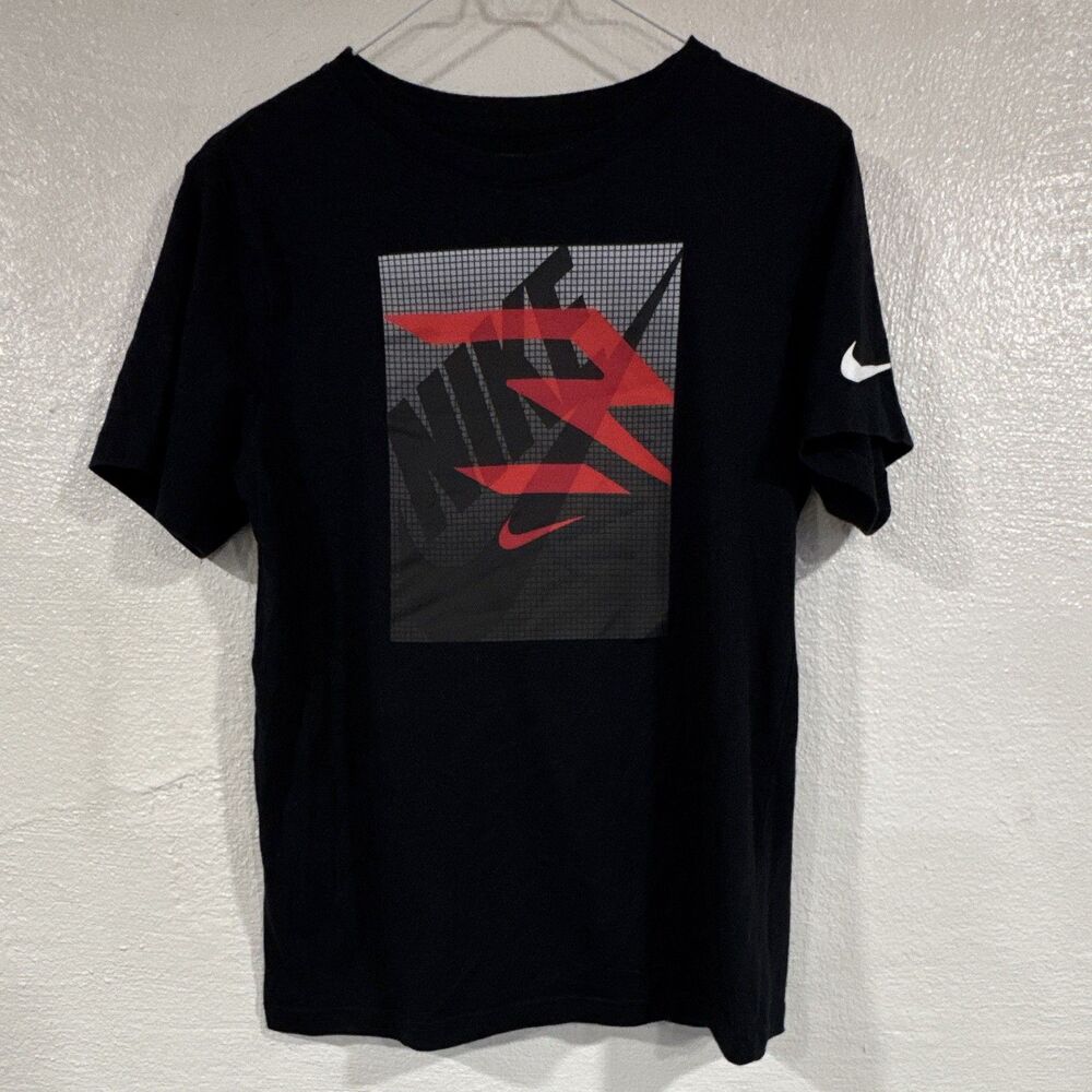 Nike Russel Wilson 3 Brand Youth XL Black Graphic Swoosh Logo T-Shirt